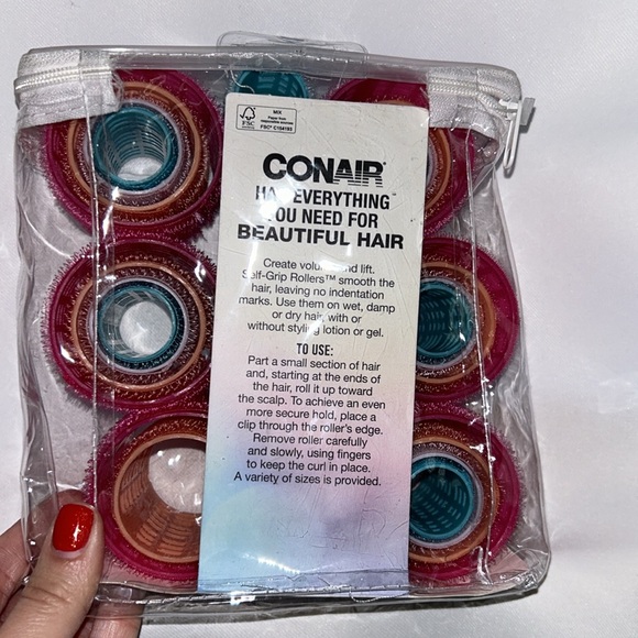 {Conair} Self Grip Hair Rollers, Heatless Curls, Assorted Sizes - 31 Count, NEW - Picture 3 of 7